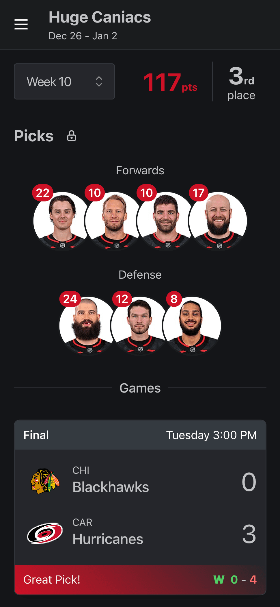 Demo - League Home